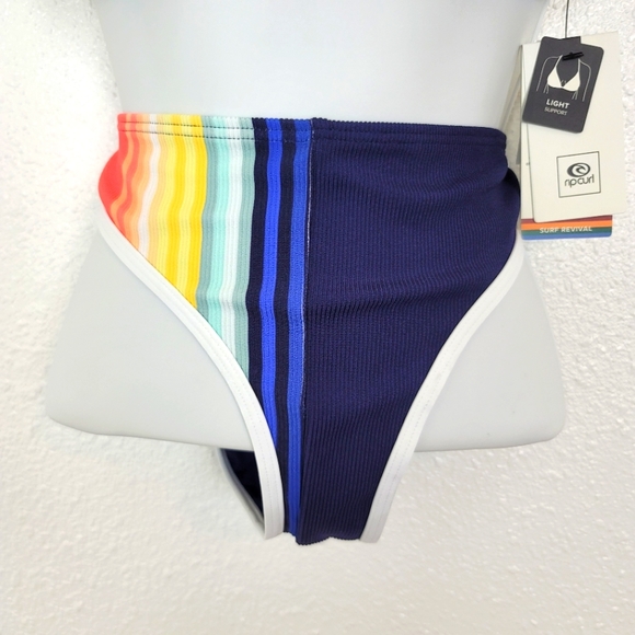 SAYULITA STRIPE LONGLINE TRI BIKINI TOP - Picture 3 of 14